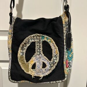Vintage Union Bay Peace Symbol Crossbody Purse